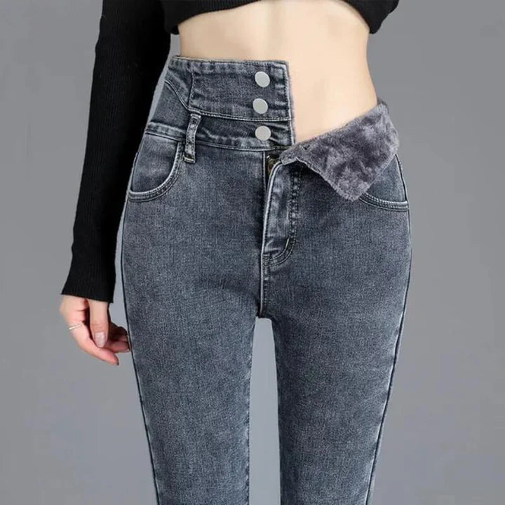Jasmine - skinny jeans laget av fleece