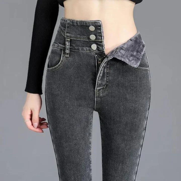 Jasmine - skinny jeans laget av fleece