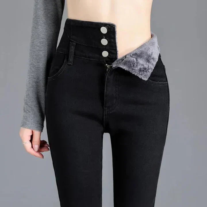 Jasmine - skinny jeans laget av fleece