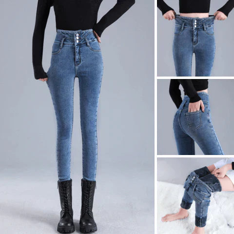 Jasmine - skinny jeans laget av fleece