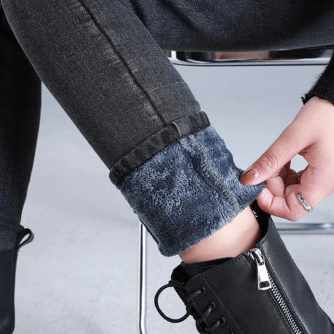 Jasmine - skinny jeans laget av fleece