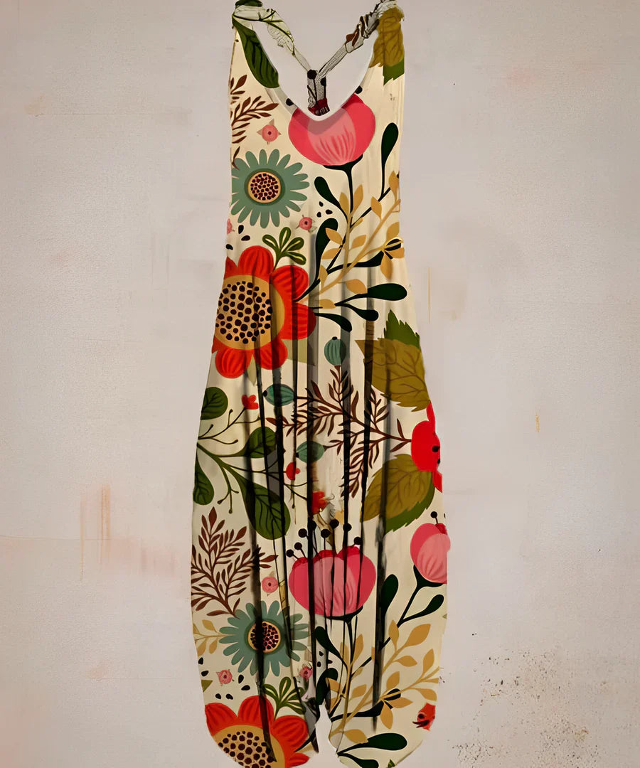 Lisa - printet boho jumpsuit for kvinner