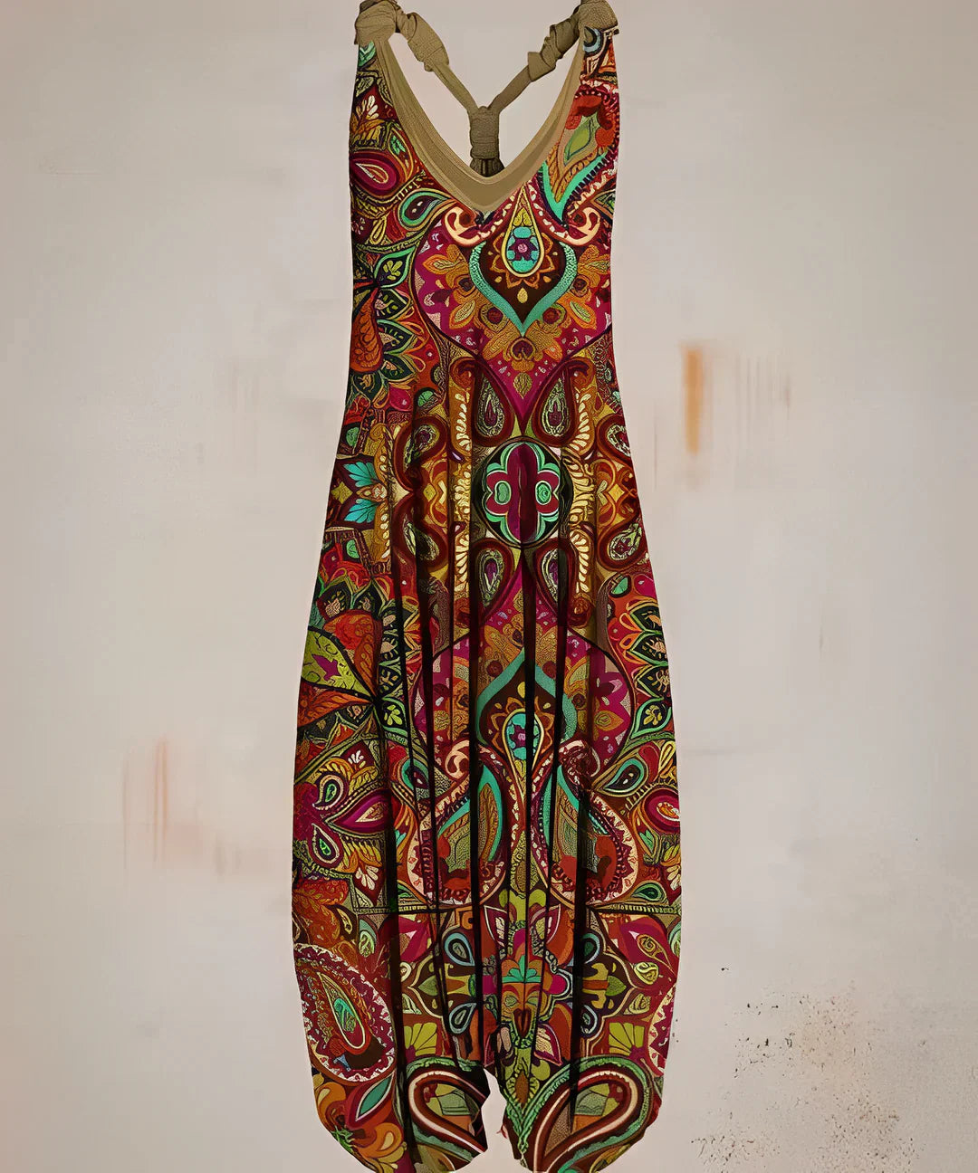 Lisa - printet boho jumpsuit for kvinner