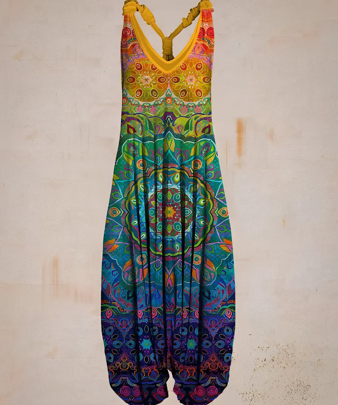 Lisa - printet boho jumpsuit for kvinner