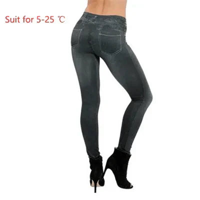 Bernadine - leggings laget av imitert denim
