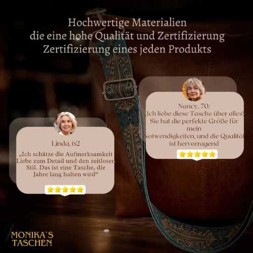 MONIKAS TASCHE - (Unsere Favoritin) - Schulter Tasche mit Verzierung