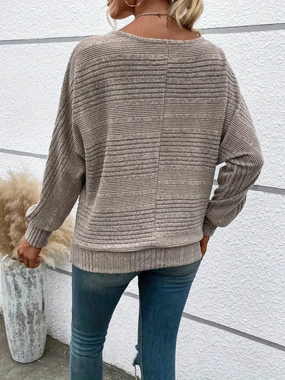 Nat | einfarbiger pullover mit weiten armeln für damen