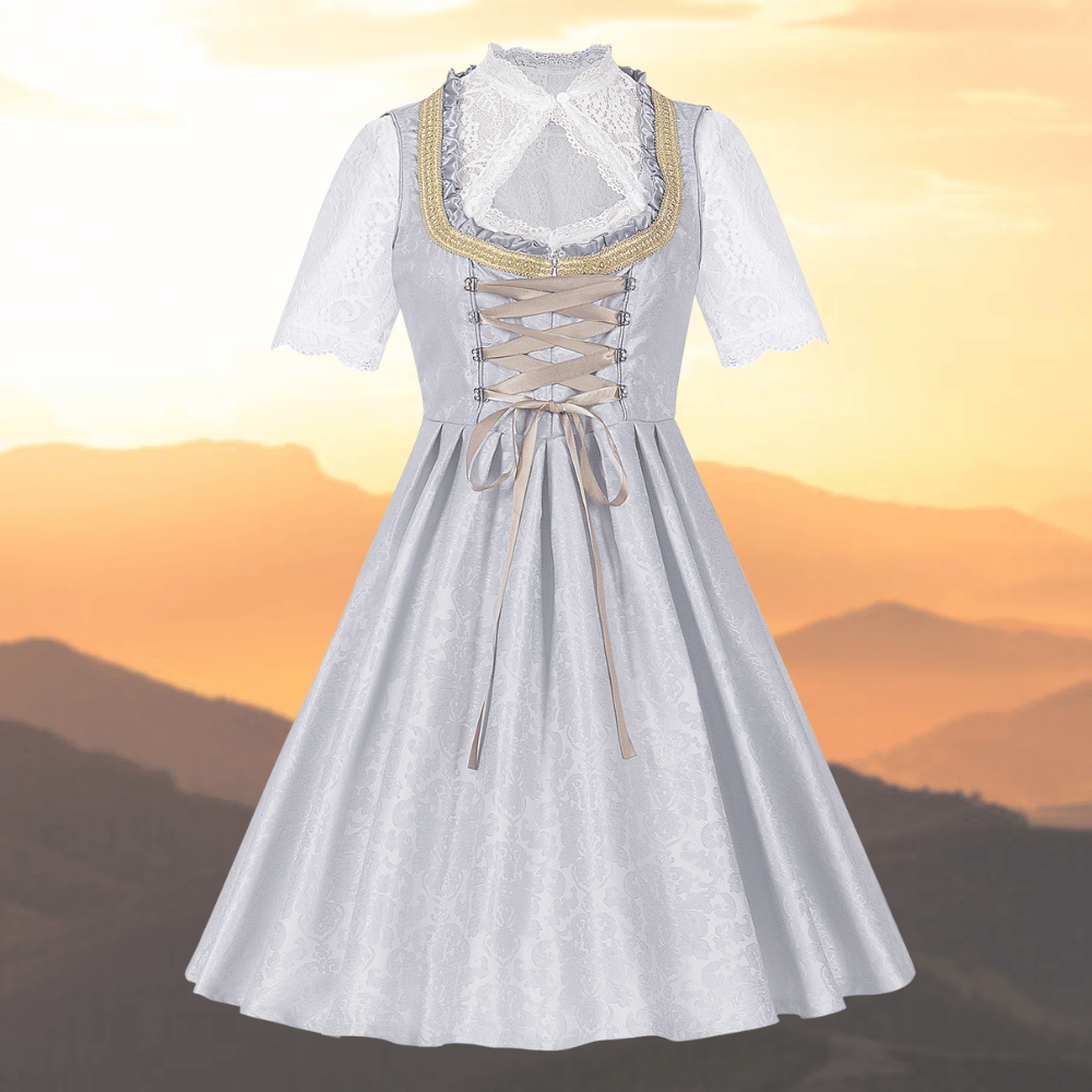 Amilia | Dirndlkleid mit Spitzenüberrock und Zierborte für Frauen