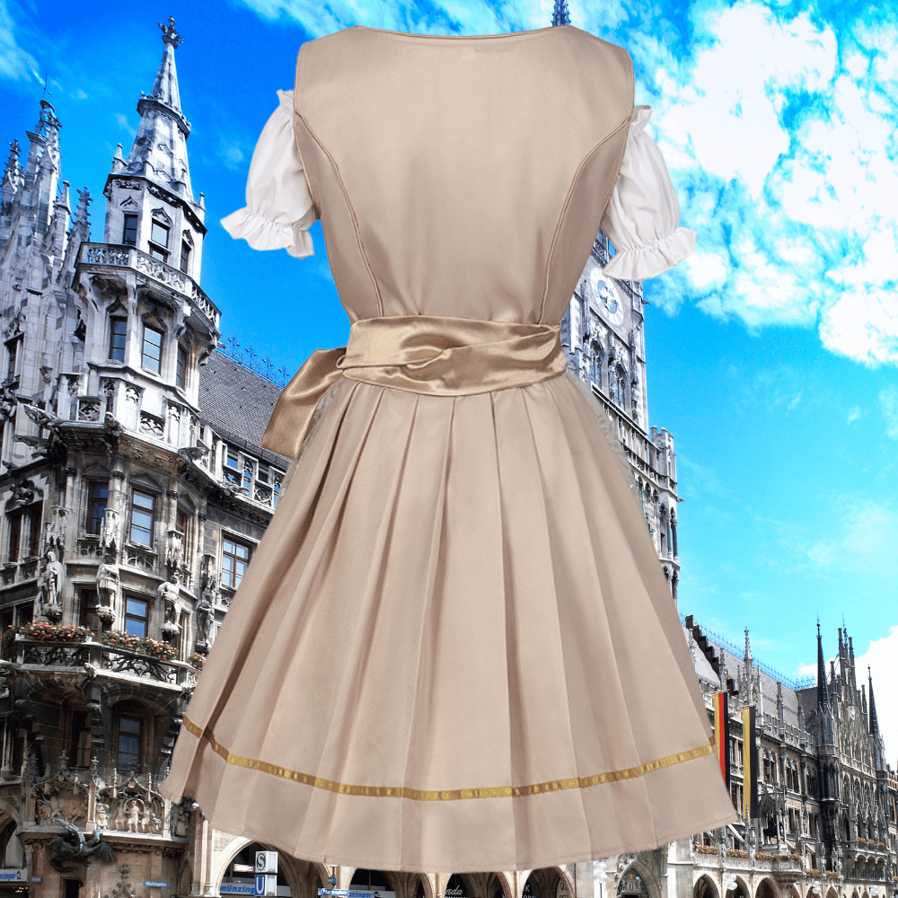 Elin | Dirndlkleid mit bestickter Schürze und schimmernder Optik für Frauen