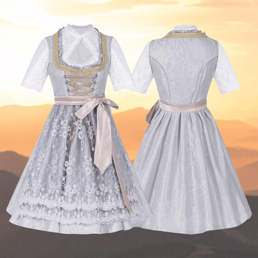 Amilia | Dirndlkleid mit Spitzenüberrock und Zierborte für Frauen