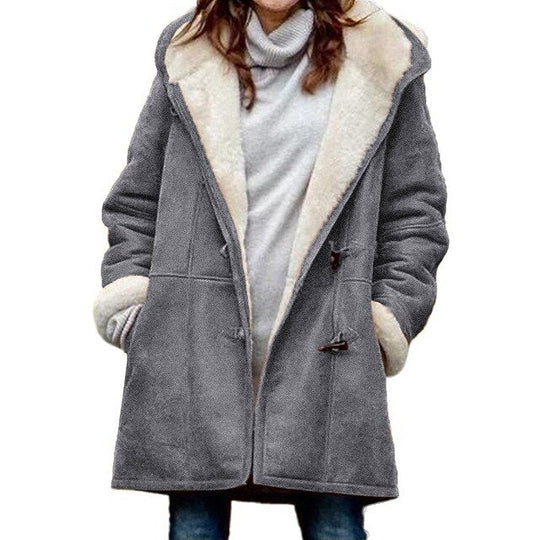 Isabella – lässige, mit fleece gefütterte jacke mit kapuze