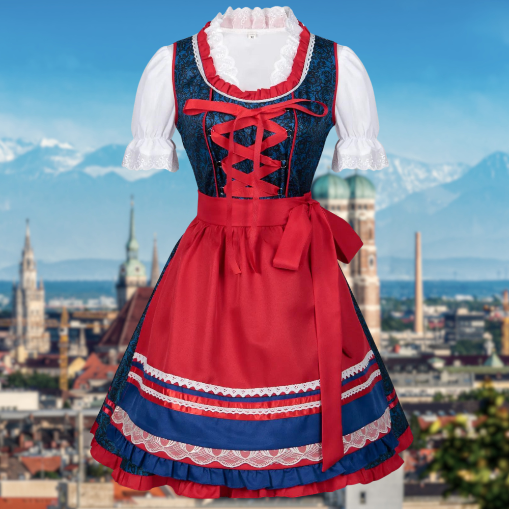 Freeda | Dirndlkleid mit Zierschleife und Bortenrock für Frauen