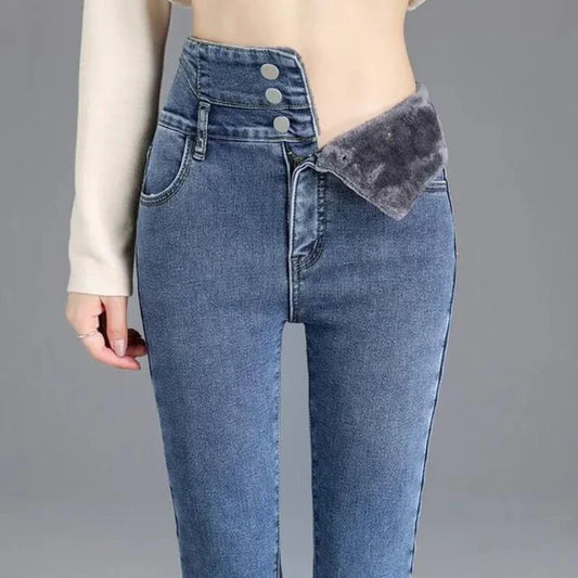 Jasmine - skinny jeans laget av fleece