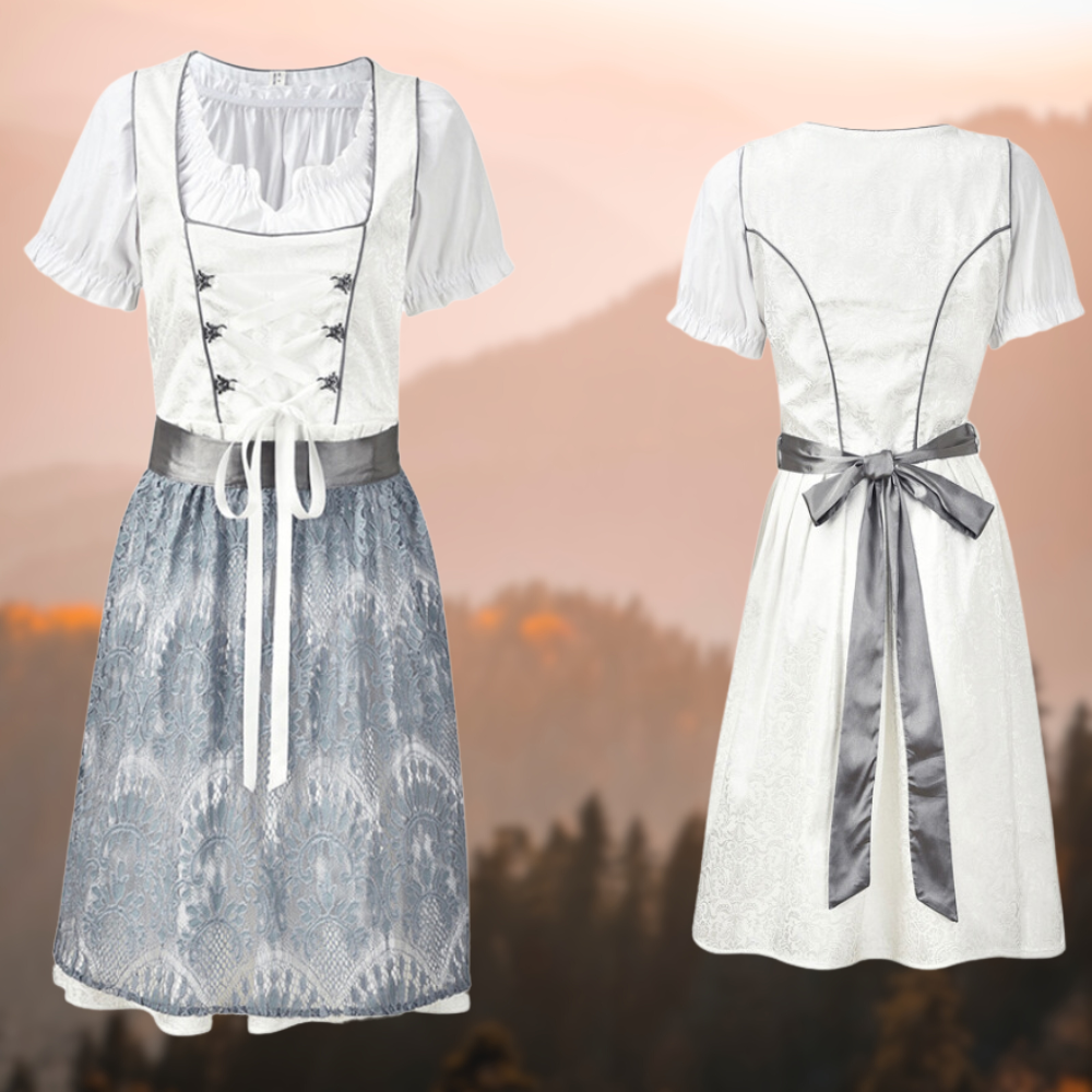 Gretchen | Dirndlkleid mit Spitzenschürze und zartem Satinband für Frauen