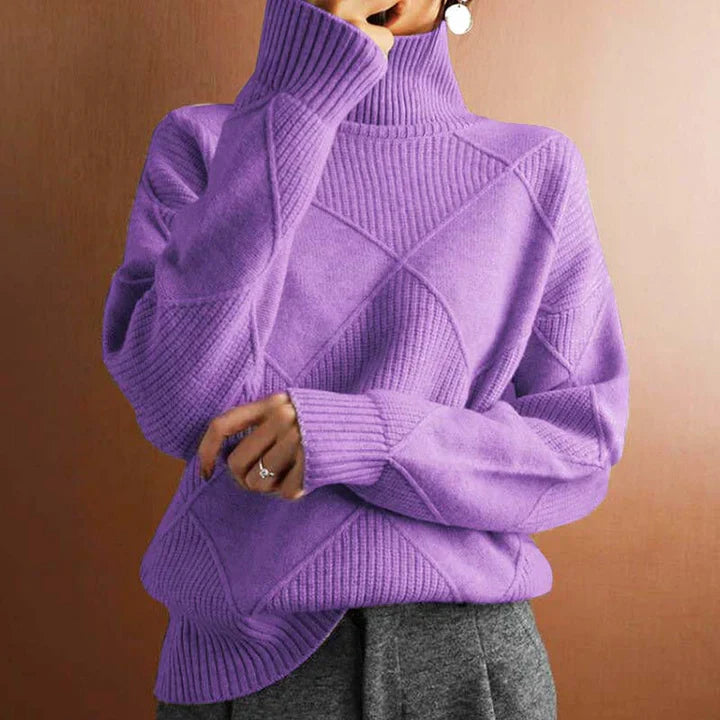 Lässiger, schlichter strickpullover