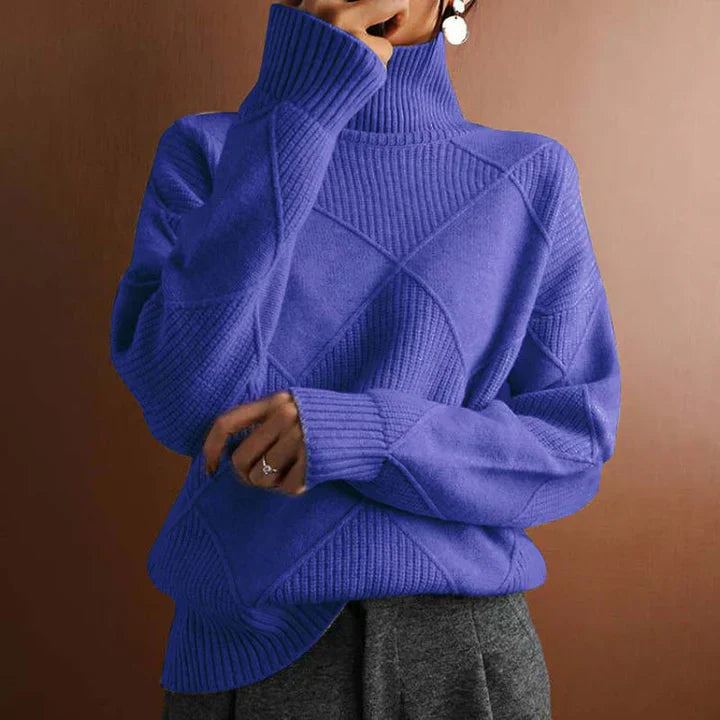 Lässiger, schlichter strickpullover