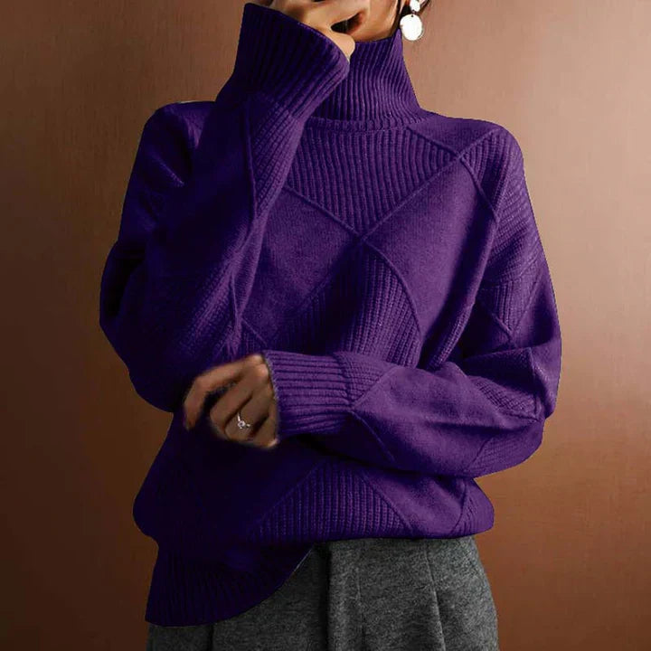 Lässiger, schlichter strickpullover
