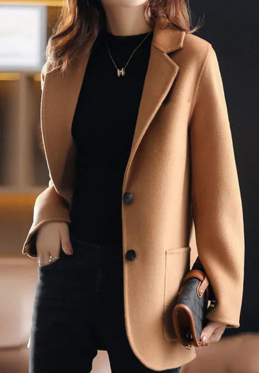 Tweedcharm - dicker damenblazer für herbst und winter