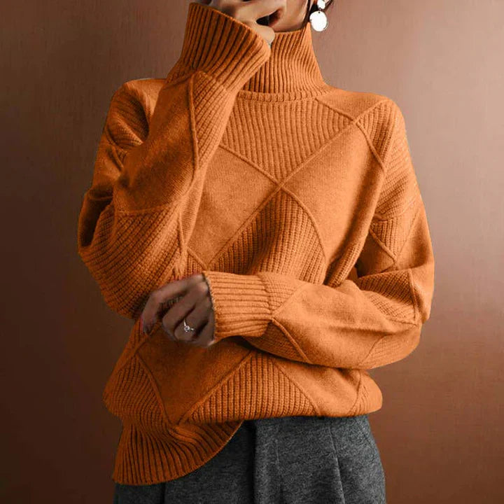 Lässiger, schlichter strickpullover