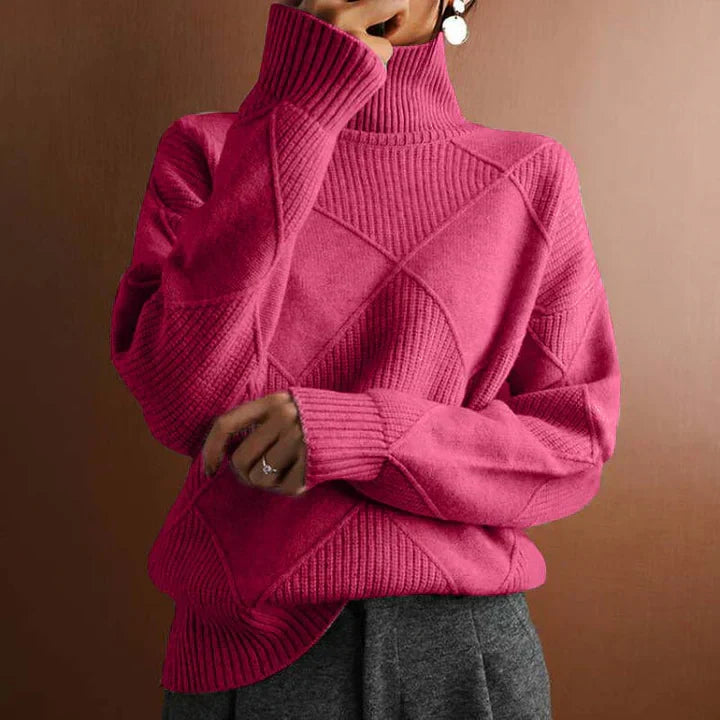 Lässiger, schlichter strickpullover