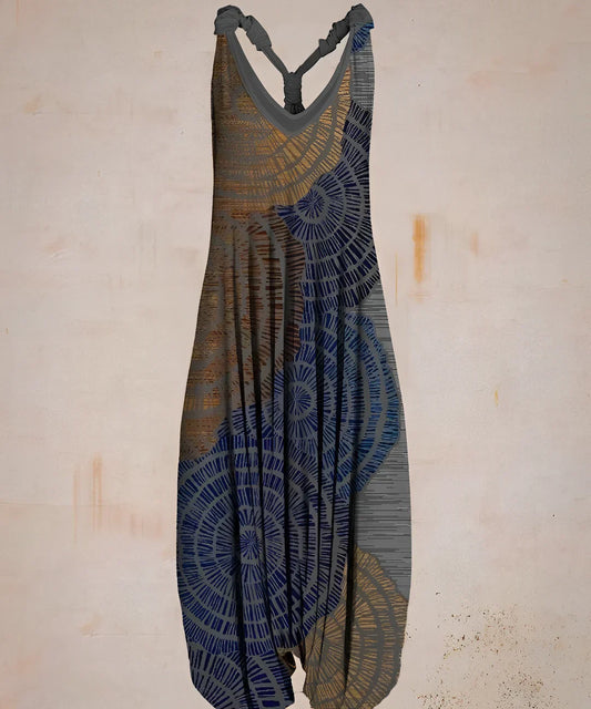 Lisa - printet boho jumpsuit for kvinner