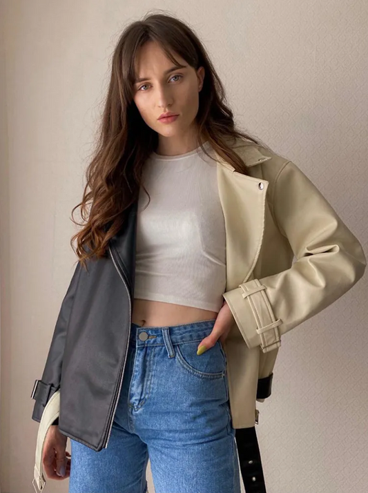 Maisie - einzigartige zweifarbige damenjacke mit modernem design