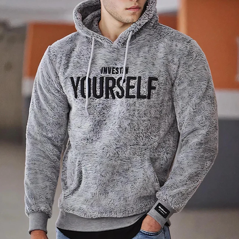 Oliver - plüsch-kapuzenpullover für männer