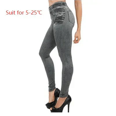 Bernadine - leggings laget av imitert denim