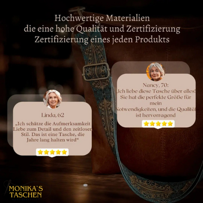 MONIKAS TASCHE - (Unsere Favoritin) - Schulter Tasche mit Verzierung