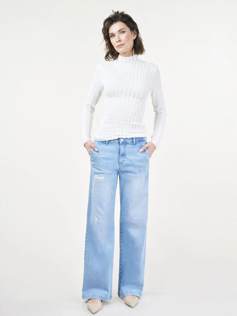 Marlene – wide leg solblått ødelegge
