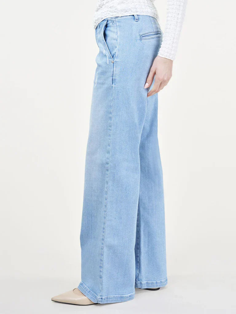 Marlene – wide leg solblått ødelegge