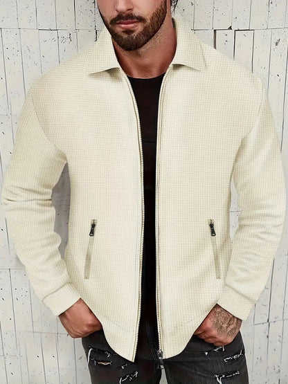 Retrotextur vintage-reibverschlussjacke für herren