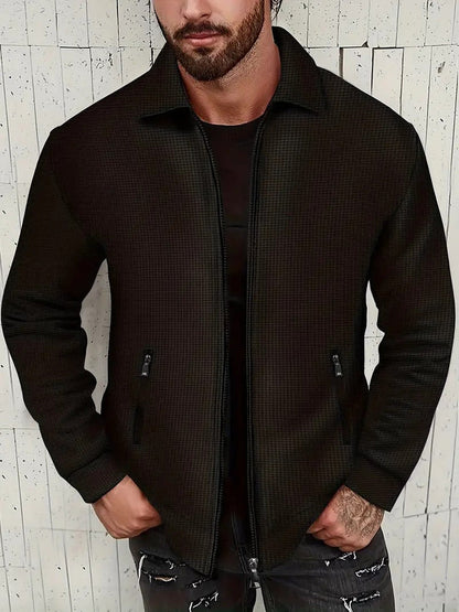 Retrotextur vintage-reibverschlussjacke für herren