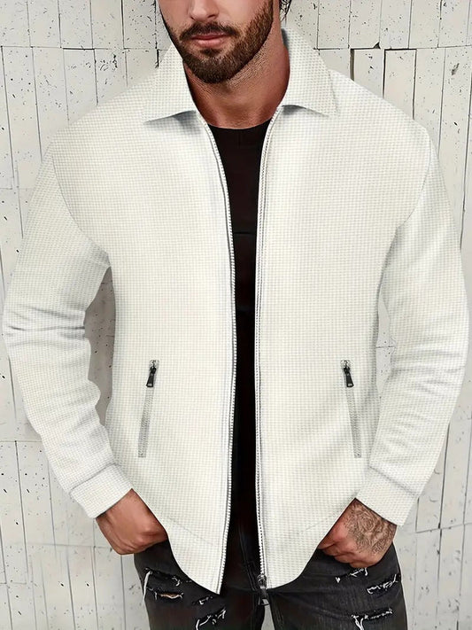 Retrotextur vintage-reibverschlussjacke für herren