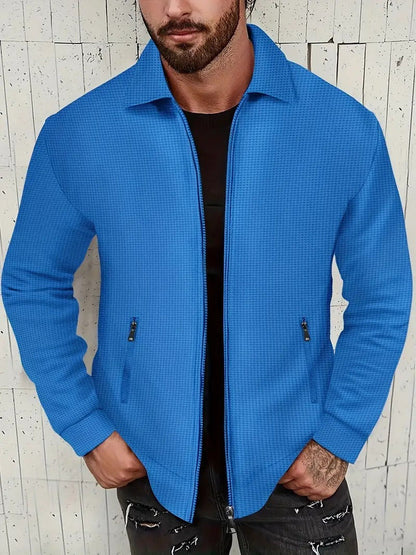 Retrotextur vintage-reibverschlussjacke für herren